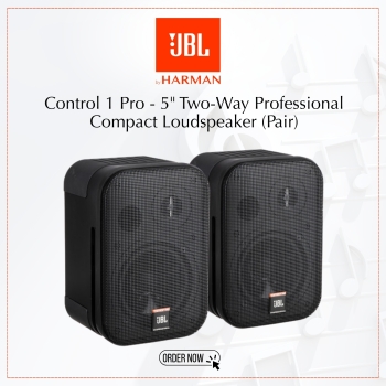 JBL Control 1 Pro - 5" Two-Way Professional Compact Loudspeaker (Pair)