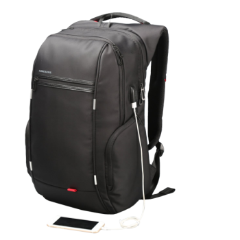 Kingsons KS3140W Charged Series 15.6" Smart Backpack with USB, Black