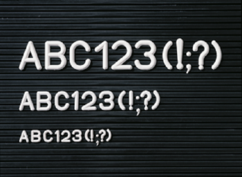 Legamaster Letters and Numbers Supplementary Set H 12 mm, 288 characters