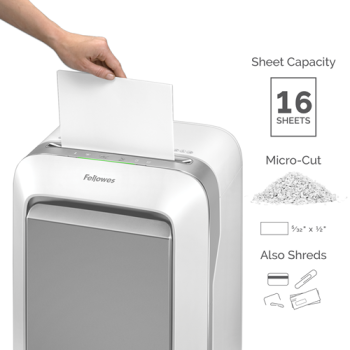 Fellowes Powershred LX210 Micro-Cut Shredder (White)