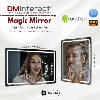 DMInteract 21.5 Inches Landscape 2GB/16GB  Smart Interactive LED Bathroom Magic Mirror With OS Android 11