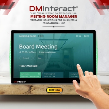 DMInteract DM-133TWM 13.3" Touch Meeting Room Manager (RK3288, 2GB, 16GB, Android 11.0)