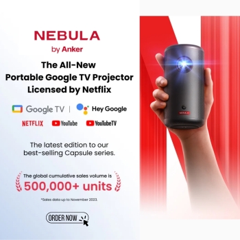 Nebula Capsule 3 200 ANSI Lumens Full HD 1080p Android TV & Auto Focus Portable Smart Projector
