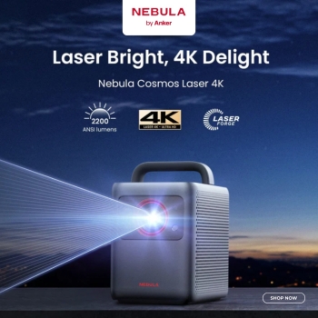 Nebula D23502F2 Cosmos Laser 4K Ultra HD Smart Home Theater Projector