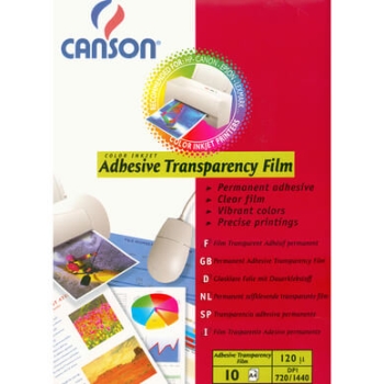 CANSON ADHESIVE TRANSPARENT FILM (10 SHEETS)