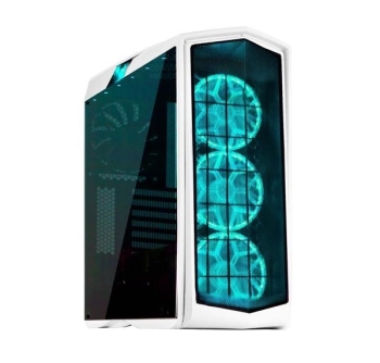 SilverStone SST-PM01W-RGB Primera Series Computer Case- White+RGB LED+Tempered Glass Window