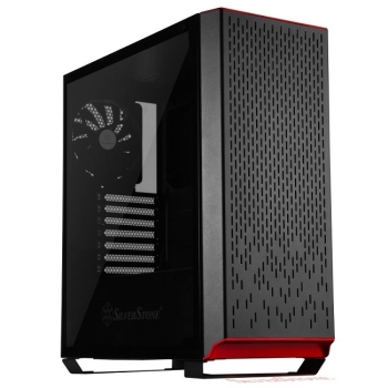 SilverStone PM02B-G Primera Series Computer Case- Black with Tempered Glass Window