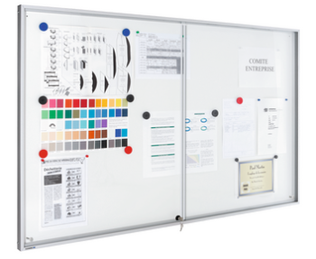 Legamaster PREMIUM Indoor Showcase Whiteboard, Sliding Door 653x1319 mm