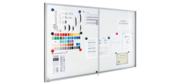 Legamaster PREMIUM Indoor Showcase Whiteboard, Sliding Door 950x1523 mm