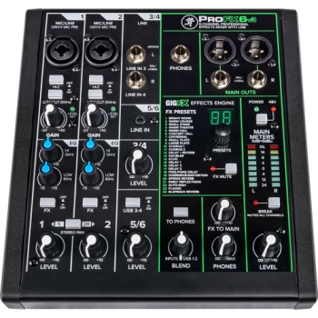 Mackie ProFX6v3 6 Channel Professional Effects Mixer with USB