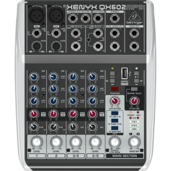 Behringer QX602MP3 6-Input 2-Bus Analog Mixer