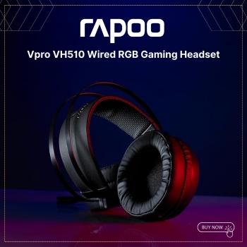 Rapoo VPRO VH510 RGB Wired USB 7.1 Channel Black Gaming Headset 