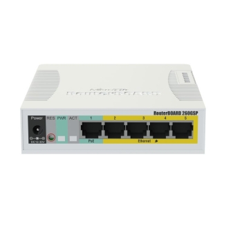 Mikrotik RB260GSP 5x Gigabit PoE Ethernet Smart Switch