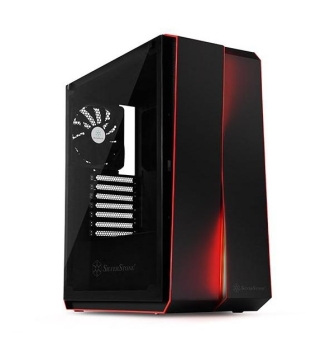 SilverStone RL07B-G Redline Series Computer Case- Black with Tempered Glass Window