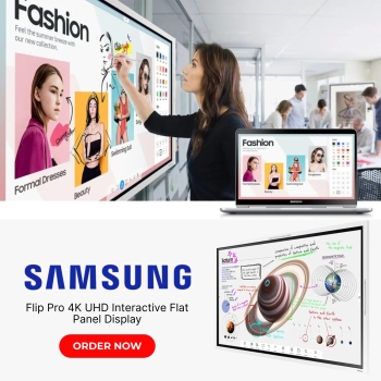 Samsung WM75B 75" Flip Pro 4K UHD Interactive Flat Panel Display