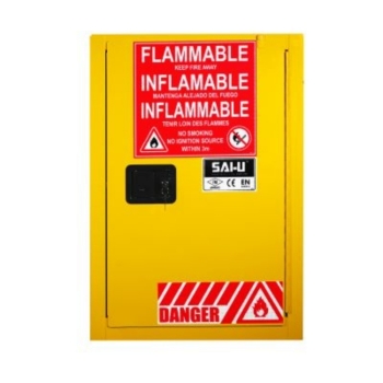 SAI-U SC2012Y 22-Gallon Single Door Flammable Safety Cabinet (Selfclosing Door)