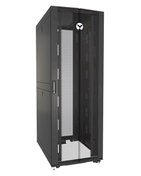 Vertiv Liebert VR3307SP Perforated Split Locking Rear Doors Black And Gray Rack 