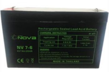 Nova NV7-6 Volts AGM-VRLA Sealed Lead Acid Battery 