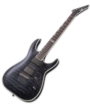 ESP LTD MH-1001NT Quilted Maple, See Thru Black Finish Guitar