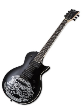 ESP LTD Warbird Will Adler Signature Guitar Black Finish Includes Hard Case