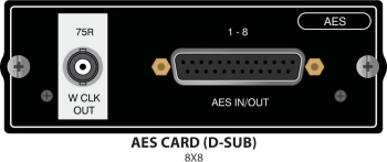 Soundcraft AES EBU 8+8 Out D Type Card with Word Clock For Si Series