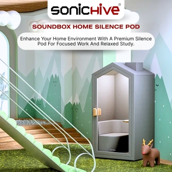 SonicHive Home Pod Booth 30DB 1 Seater Smart Acoustic Design Premium Workspace POD