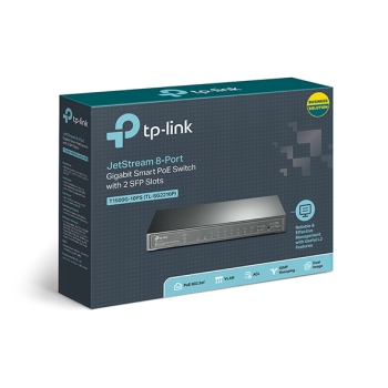 TP-Link JetStream 8-Port Gigabit Smart POE Switch with 2 SFP Slots