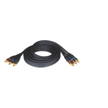 Tripp Lite Composite Video Gold Cable (3xRCA M/M), 6-ft.