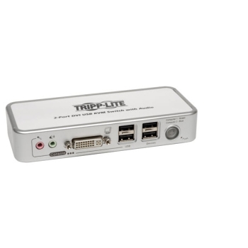 Tripp Lite 2-Port DVI/USB KVM Switch w/ Audio and Cables