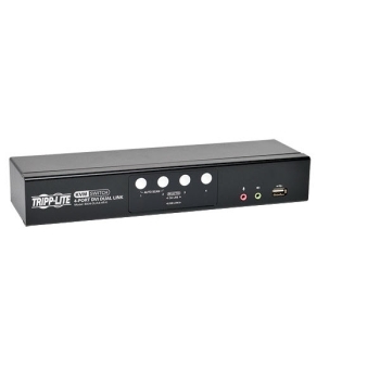Tripp Lite 4-Port DVI Dual-Link / USB KVM Switch w/ Audio and Cables