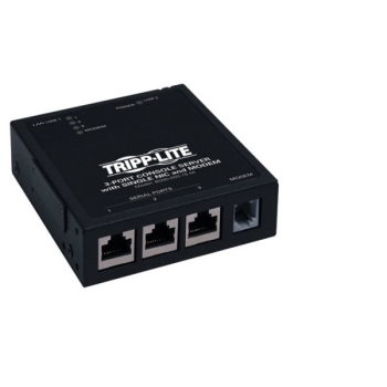 Tripp Lite 3-Port IP Serial Console/Terminal Server Built-in Modem for Out-of-Band Access