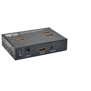 Tripp Lite 4-Port Wall-Mountable 4K HDMI Splitter for Ultra-HD, 3840x2160 at 24/30Hz