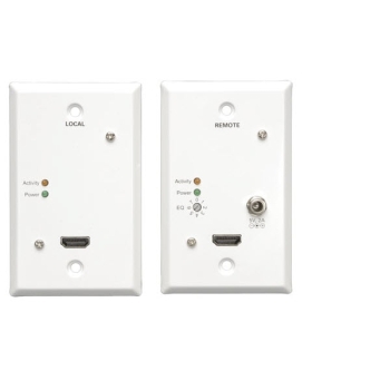 Tripp Lite HDMI over Dual Cat5/6 Extender Kit, Wallplate Transmitter/Receiver, Video and Audio, TAA, 60hz, 125ft.