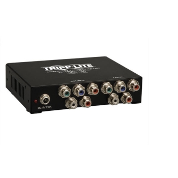 Tripp Lite 4-Port Component Video+Stereo Audio over Cat5/6 Extender Splitter, Box-Style Transmitter, 700-ft., TAA