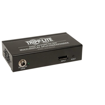 Tripp Lite 2-Port DisplayPort 1.2 to DVI Splitter, Multi-Stream Transport Hub, UHD, TAA