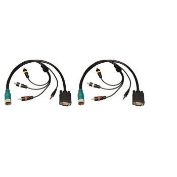 Tripp Lite Easy Pull Type-A Connectors - M/M set of VGA, 3.5mm, RCA Audio, Composite Video