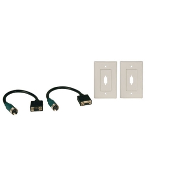 Tripp Lite Easy Pull Type-A Connectors, F/F set of VGA with Faceplates