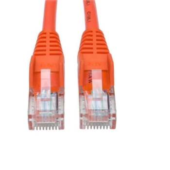 Tripp Lite Cat5e 350MHz Snagless Molded UTP Patch Cable, RJ45, M/M, 14-ft, Orange
