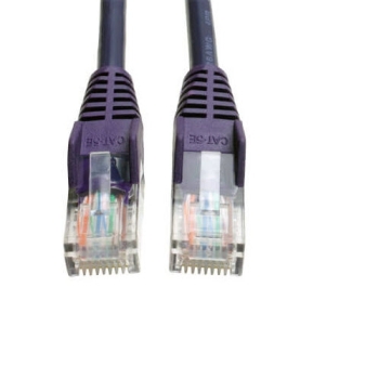 Tripp Lite Cat5e 350MHz Snagless Molded Patch Cable, RJ45, M/M, 14-ft, Purple