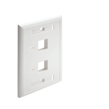 Tripp Lite 2-Port Dual Outlet RJ45 Universal Keystone Face Plate/Wall Plate