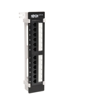 Tripp Lite 12-Port Wall-Mount Cat5e Patch Panel, 568B, RJ45 Ethernet