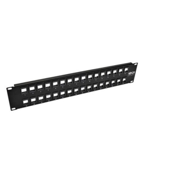 Tripp Lite 32-Port 1U Rack-Mount Unshielded Blank Keystone/Multimedia Patch Panel