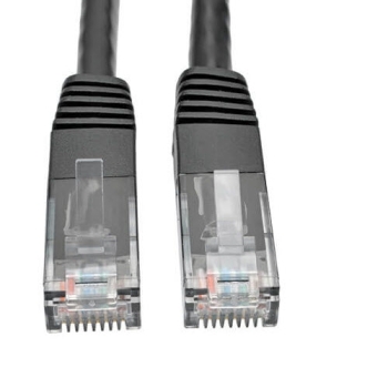 Tripp Lite Cat6 Gigabit Molded Patch Cable, 1 Gbps, RJ45, M/M, 10-ft, Black