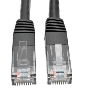 Tripp Lite Cat6 Gigabit Molded Patch Cable, 1 Gbps, RJ45, M/M, 25-ft, Black