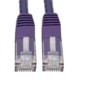 Tripp Lite Cat6 Gigabit Molded Patch Cable, 1 Gbps, RJ45, M/M, 50-ft, Purple