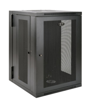 Tripp Lite SmartRack 18U UPS-Depth Wall-Mount Rack Enclosure Cabinet, Hinged Back