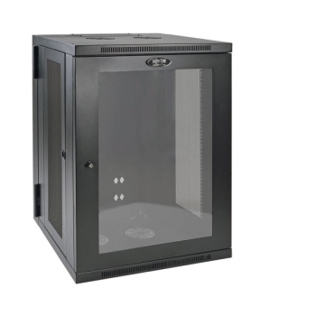 Tripp Lite SmartRack 18U Switch-Depth Rack Enclosure Cabinet with Clear Acrylic Window, Hinged Back