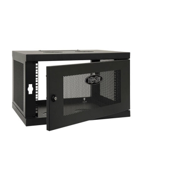 Tripp Lite SmartRack 6U Low-Profile Switch-Depth Knock-Down Wall-Mount Rack Enclosure Cabinet