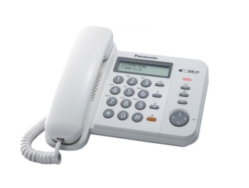 Panasonic KX-TS580MXW 2 Line LCD Display with Caller ID Corded Telephone