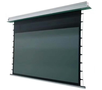 DMInteract 140inch 16:9 4K Electric Tensioned In-Ceiling Projector Screen For Long Throw Projectors - Black Crystal